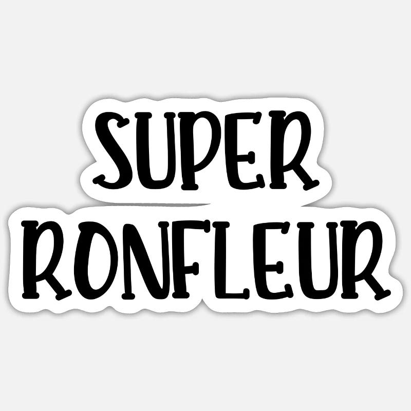 super ronfleur - Sticker taille S (10 x 10 cm) - blanc mat