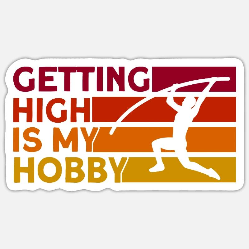 Athletics Pole Vault Jumping Gift Sticker size S (10 x 10 cm)
