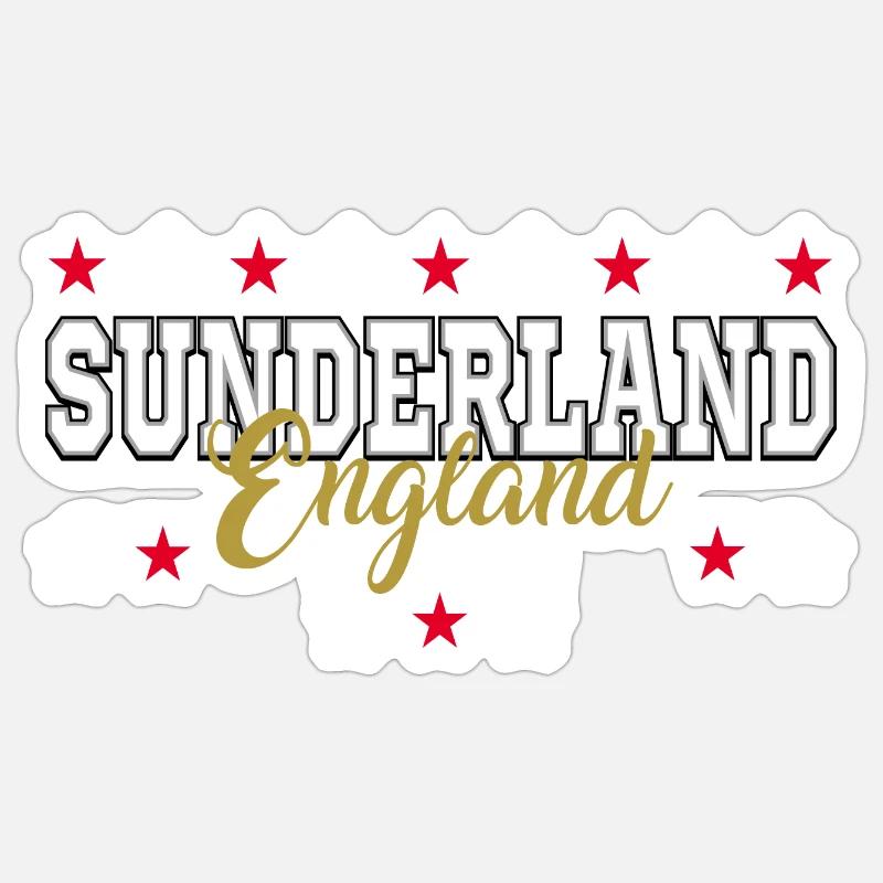 Sunderland - Sticker taille S (10 x 10 cm) - blanc mat