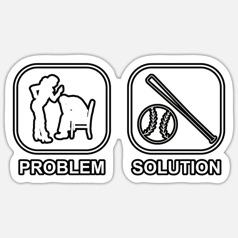 Baseball Lovers Baseball Gift Jeu de baseball - Sticker taille S (10 x 10 cm) - blanc mat