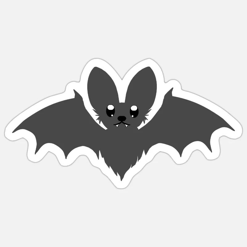 Fledermäuse, Tochter, süße Tees - Sticker Größe S (10 x 10 cm) - Mattweiß