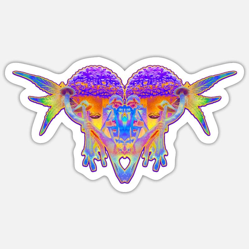 Cœur de triptymie - Sticker taille S (10 x 10 cm) - blanc mat