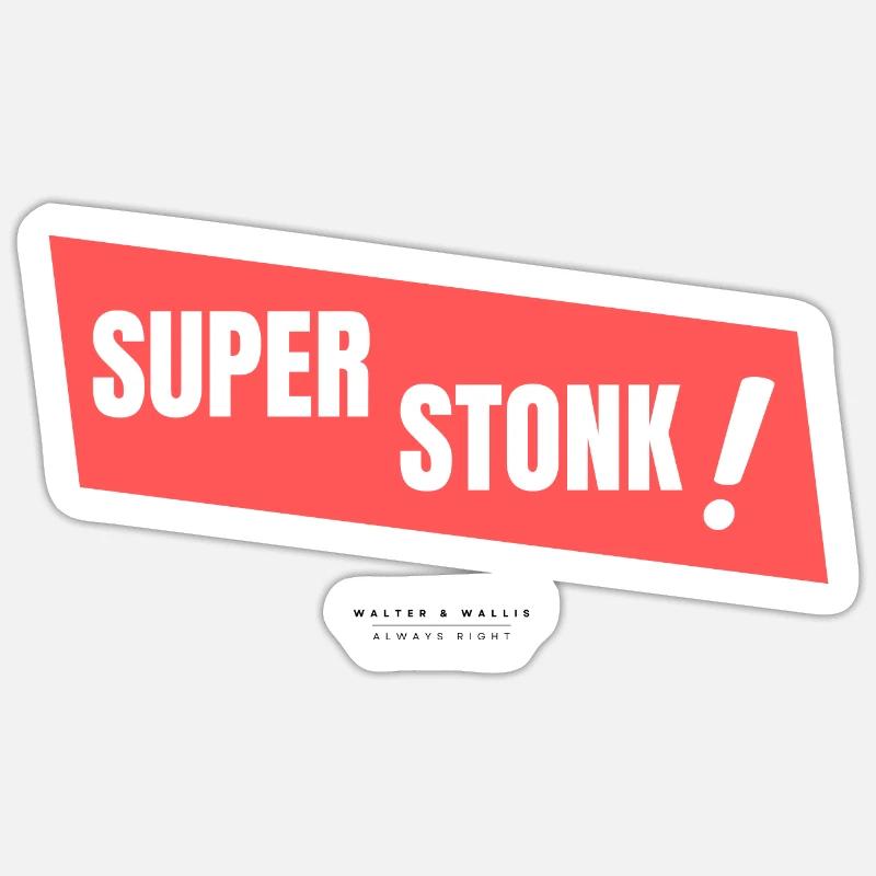 Walter & Wallis - Super Stonk Sticker size S (10 x 10 cm)