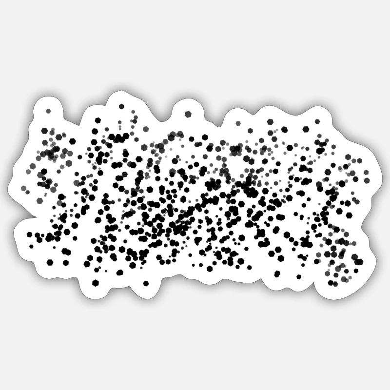 Dots Pattern Glossy Point - Sticker size S (10 x 10 cm) - white matte