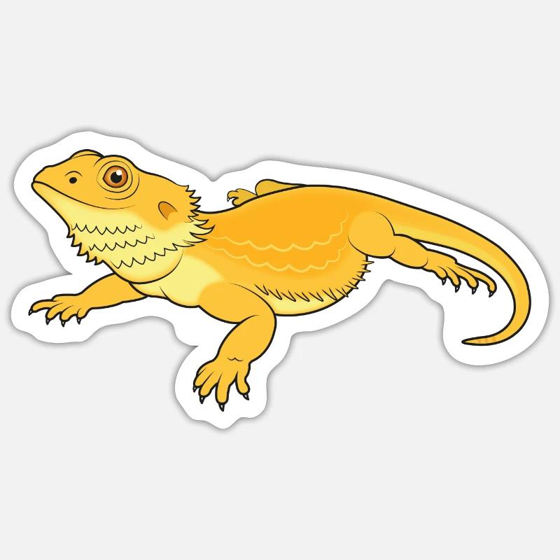 Bartagama nehmen Sie es ruhig Sticker Größe S (10 x 10 cm)