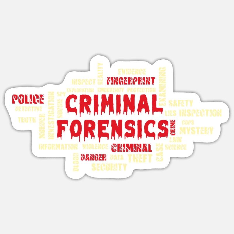 Spurensicherung - Kripo Polizei Kriminaltechnik - Sticker Größe S (10 x 10 cm) - Mattweiß
