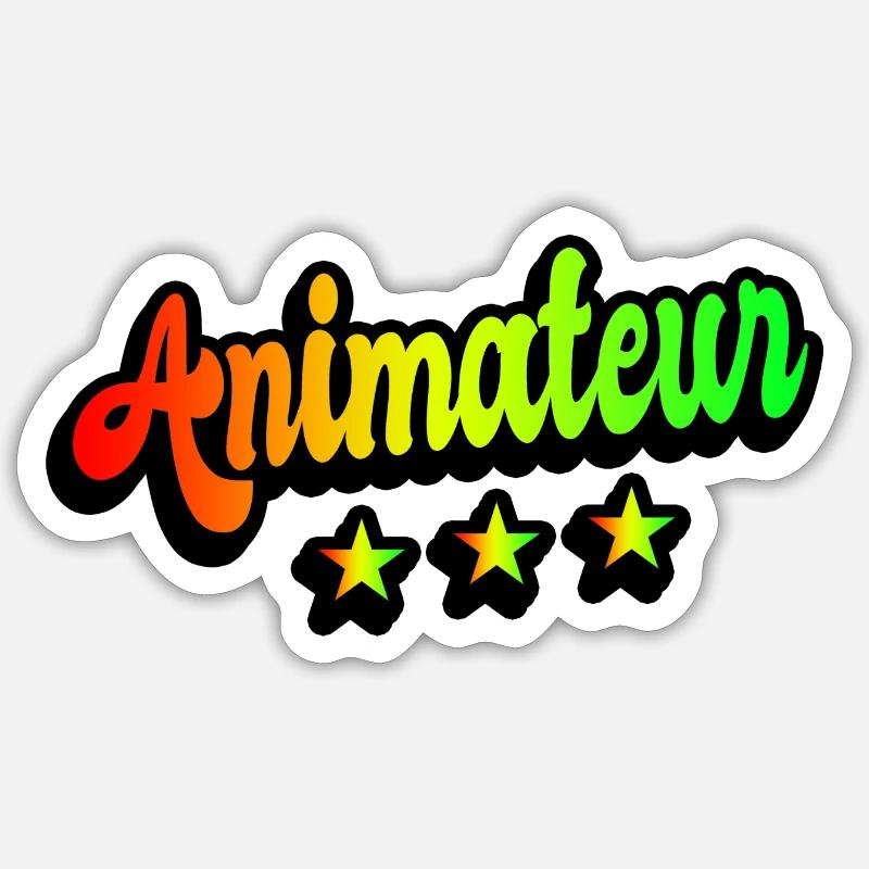 Animator Rainbow Design - Sticker size S (10 x 10 cm) - white matte