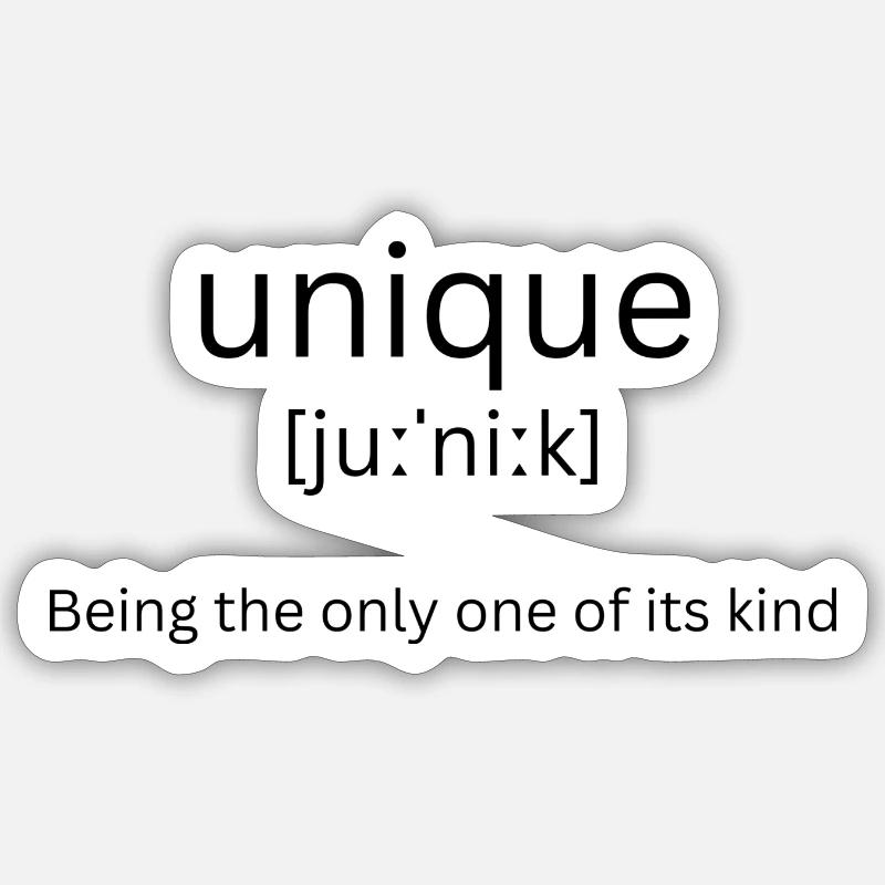Unique - Definition - Sticker size S (10 x 10 cm) - white matte