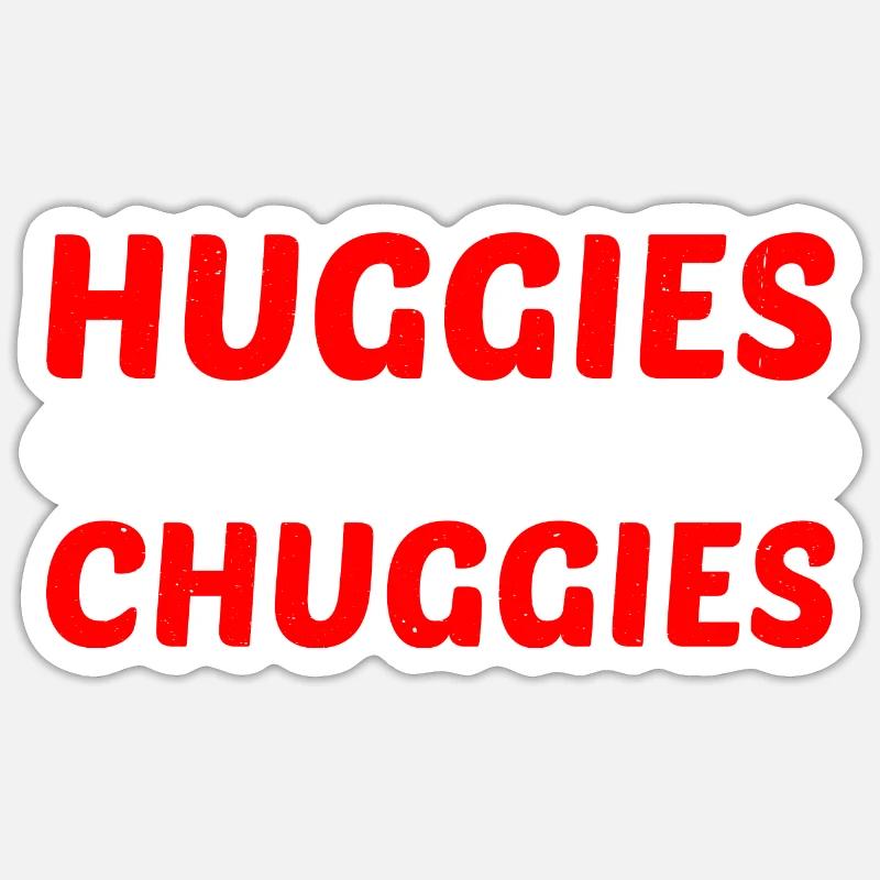 Huggies ' Chuggies 26 - Sticker taille S (10 x 10 cm) - blanc mat
