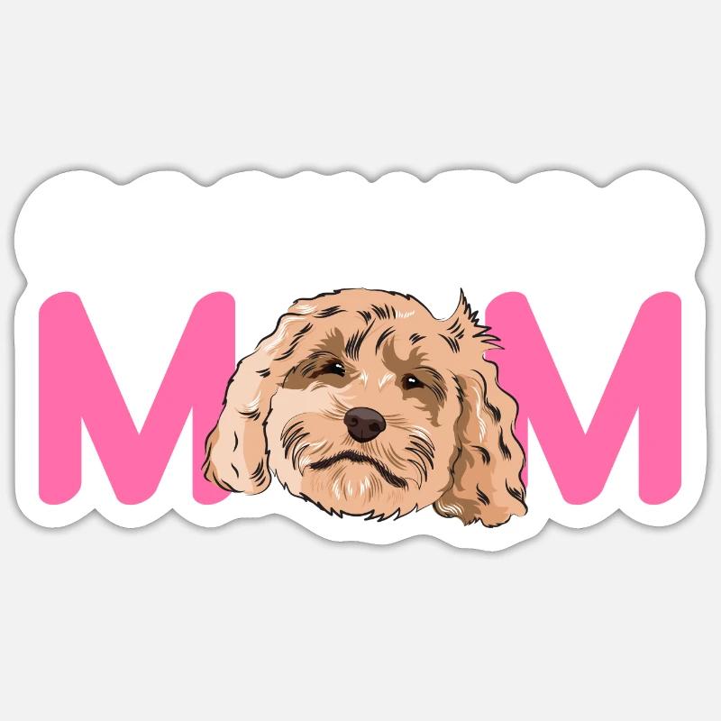Cockapoo Hund Sticker Größe S (10 x 10 cm)