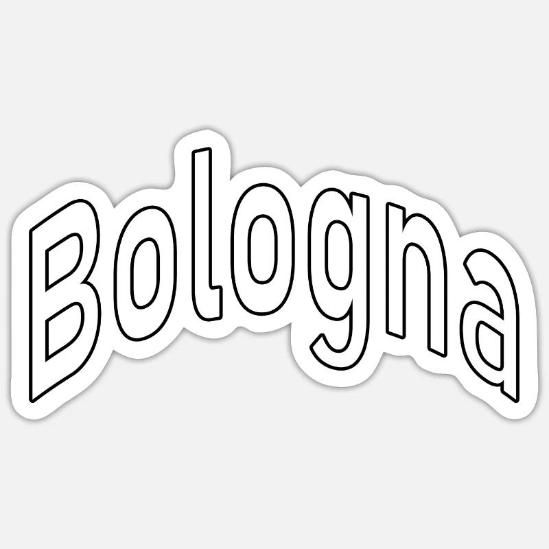 Bologne - Sticker taille S (10 x 10 cm) - blanc mat