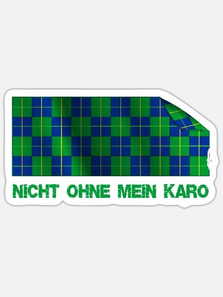 Nicht ohne meine Karo - Geschenk - Sticker Größe S (10 x 10 cm) - Mattweiß