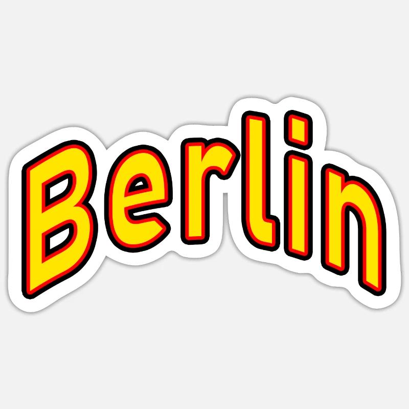 Berlin - Sticker taille S (10 x 10 cm) - blanc mat
