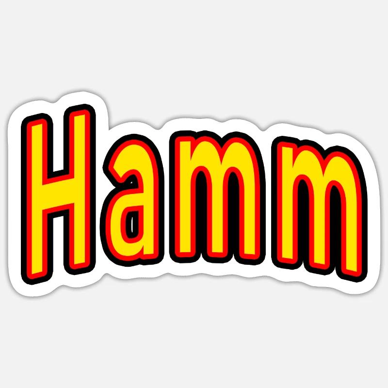 Hamm - Sticker size S (10 x 10 cm) - white matte