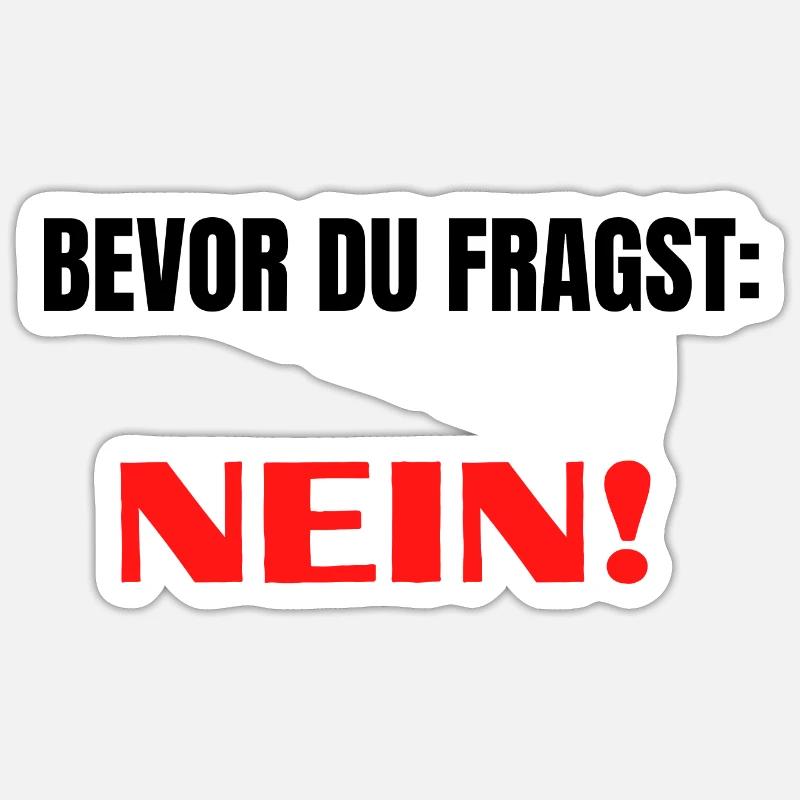 NEIN! - Sticker Größe S (10 x 10 cm) - Mattweiß