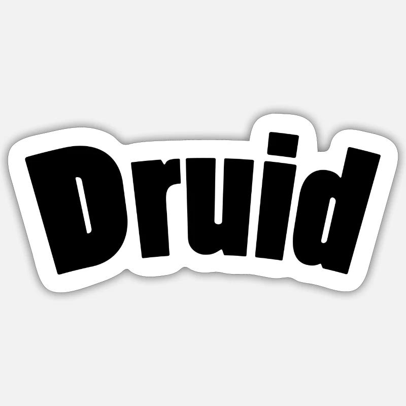 Druid - Sticker Größe S (10 x 10 cm) - Mattweiß