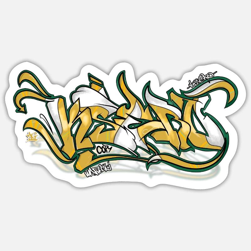 Graffiti Styles - Sticker taille S (10 x 10 cm) - blanc mat