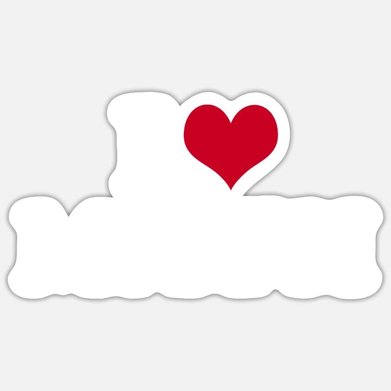 I Love Math Mathelehrer Mathe - Sticker Größe S (10 x 10 cm) - Mattweiß