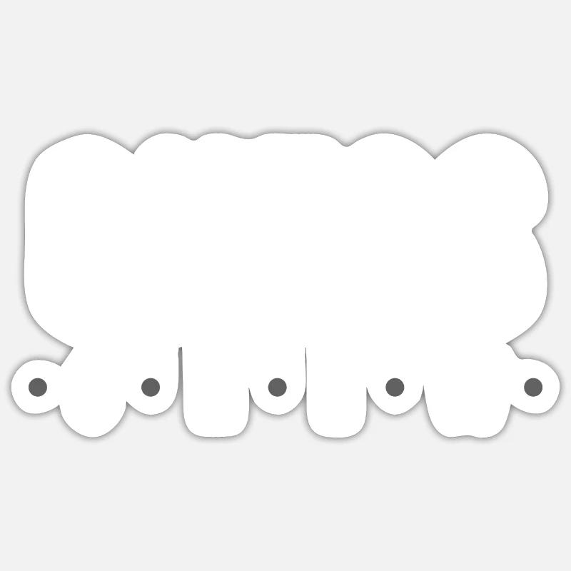 Chess Crew - Sticker Größe S (10 x 10 cm) - Mattweiß