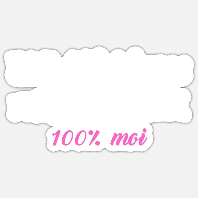Delichieuse et attachiante - Sticker taille S (10 x 10 cm) - blanc mat