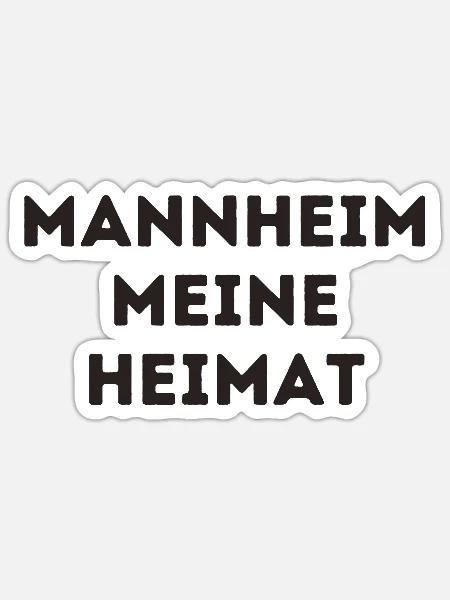 Mannheim meine Heimat - Sticker Größe S (10 x 10 cm) - Mattweiß
