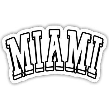 miami shirt - Sticker Größe S (10 x 10 cm) - Mattweiß - Vorne