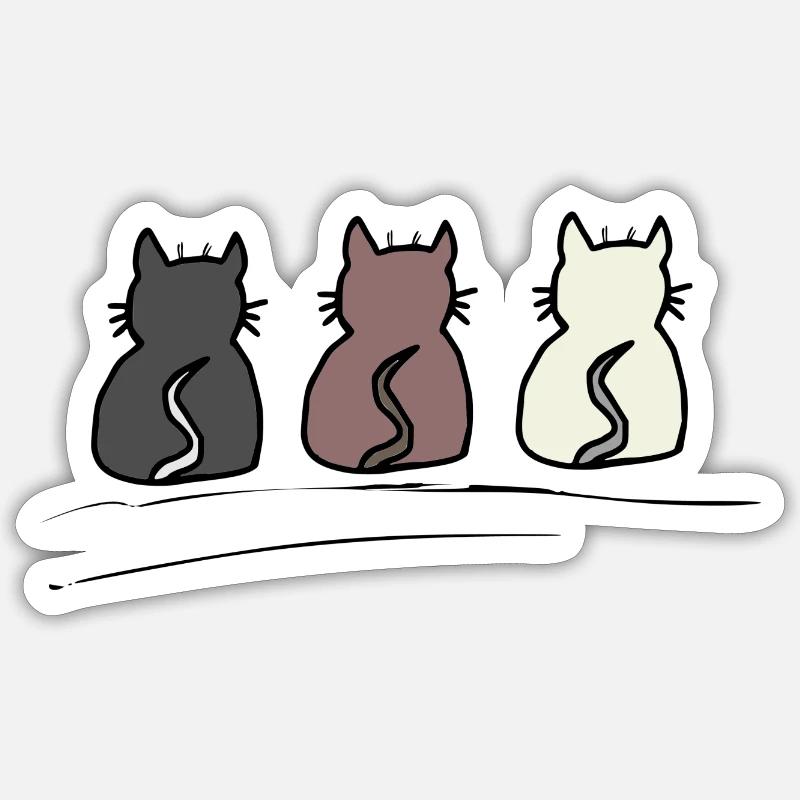 Feline - Sticker size S (10 x 10 cm) - white matte