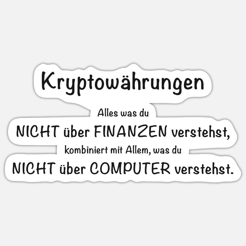 Kryptowährungen Sticker Größe S (10 x 10 cm)