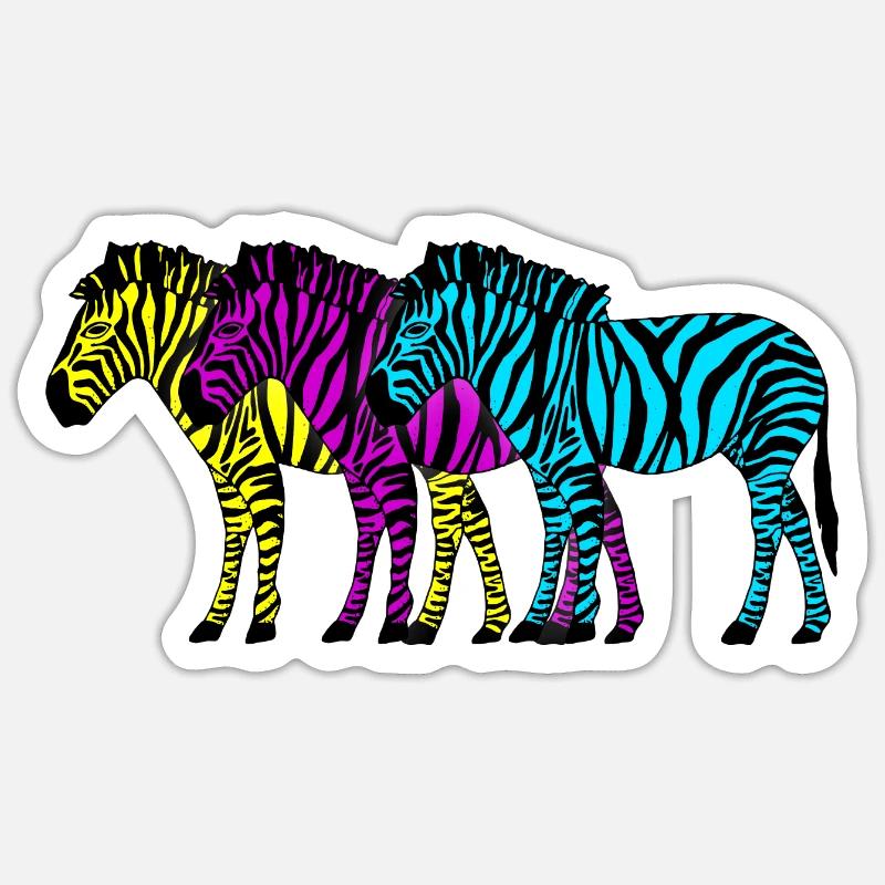 Zebras Sticker size S (10 x 10 cm)