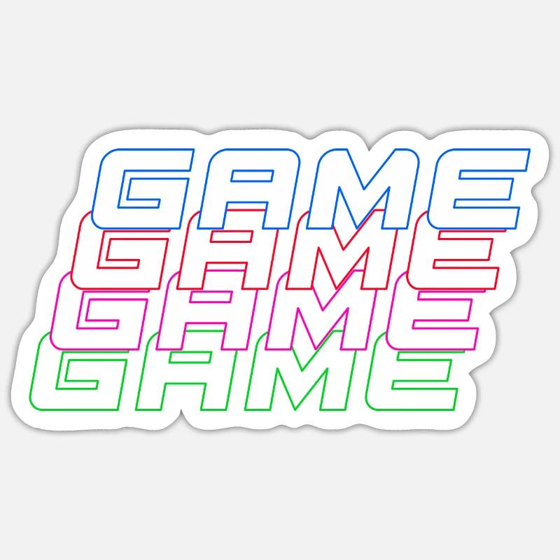 Game gamer - Sticker taille S (10 x 10 cm) - blanc mat