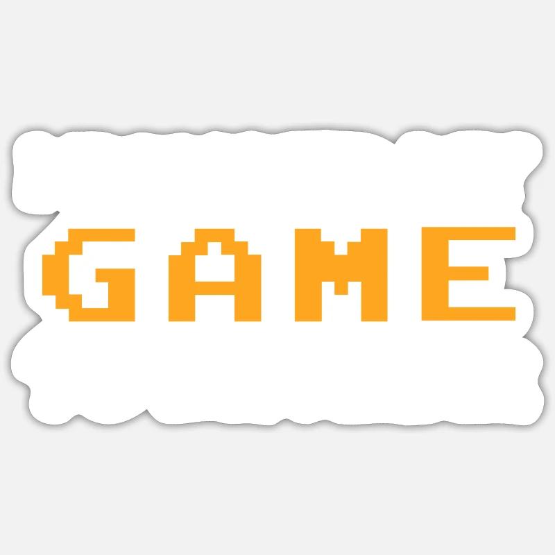 Game Gaming PC - Sticker size S (10 x 10 cm) - white matte