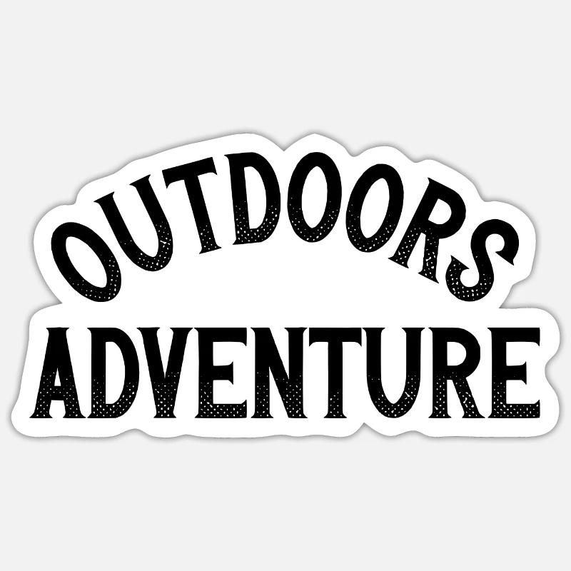 Outdoors - Sticker Größe S (10 x 10 cm) - Mattweiß