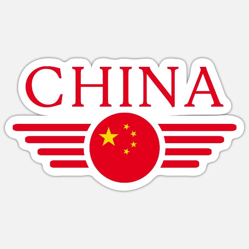 Chine - Sticker taille S (10 x 10 cm) - blanc mat