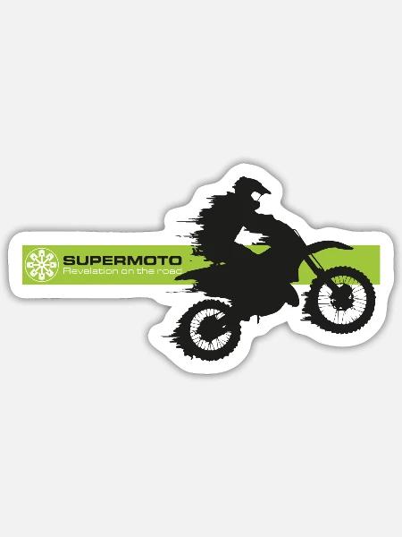 SUPER MOTO speed - Sticker Größe S (10 x 10 cm) - Mattweiß