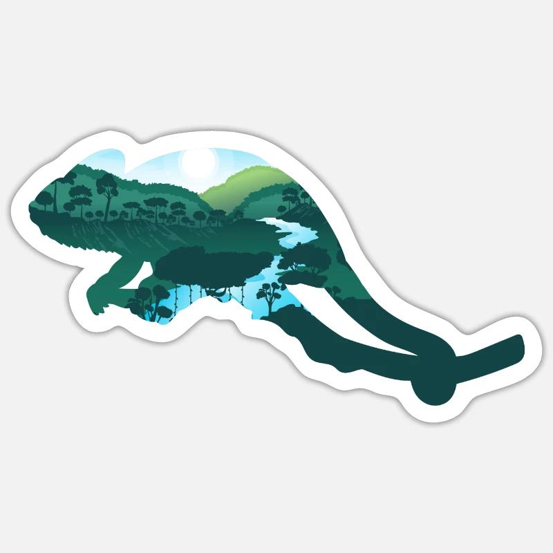 Chamäleon Sticker Größe S (10 x 10 cm)