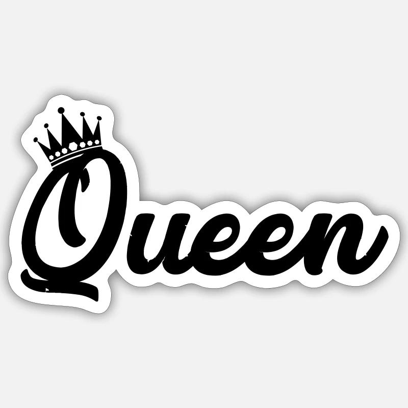 Reine - Sticker taille S (10 x 10 cm) - blanc mat