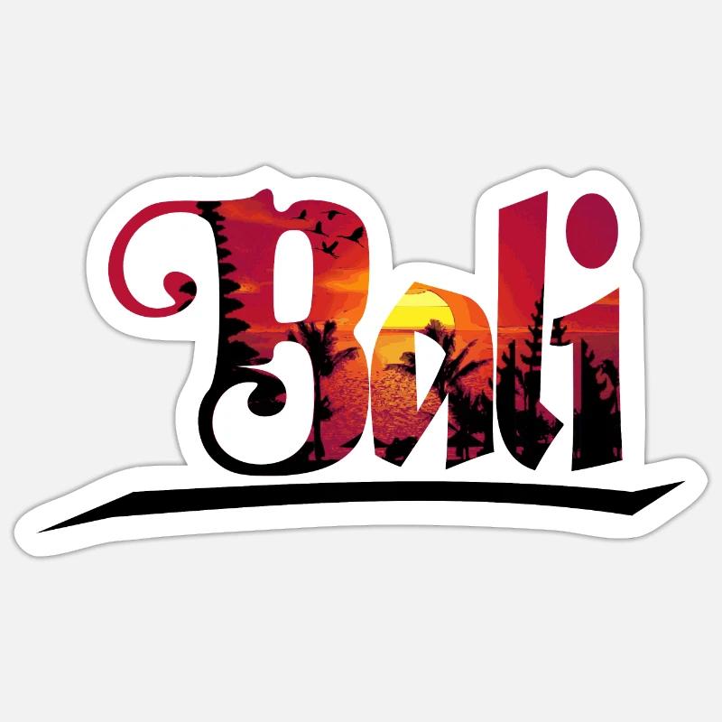 BALI - Sticker size S (10 x 10 cm) - white matte