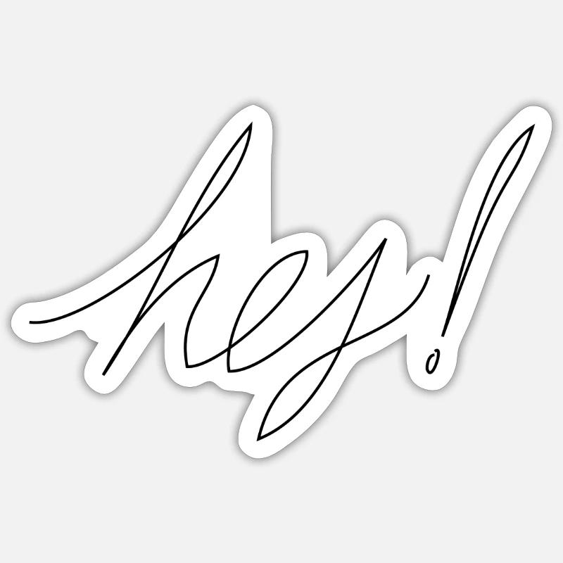 Hé Sticker taille S (10 x 10 cm)