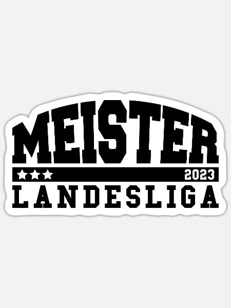 Aufsteiger 2023 Landesliga Aufstieg Fußball - Sticker Größe S (10 x 10 cm) - Mattweiß