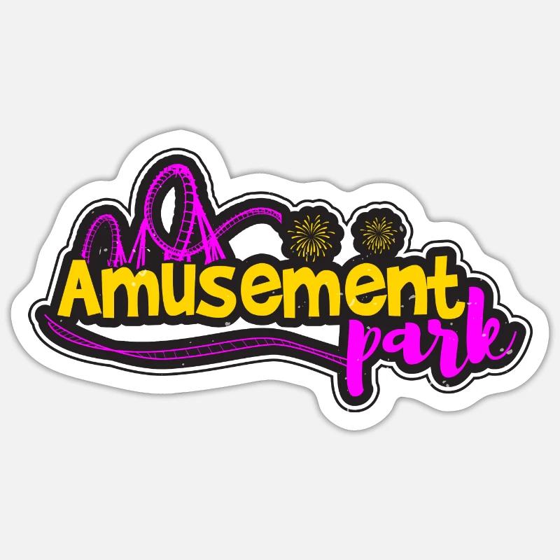 AMUSEMENT PARK 2 - Sticker size S (10 x 10 cm) - white matte