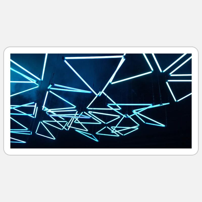 Triangle luminale bleu BST - Sticker taille S (10 x 10 cm) - blanc mat