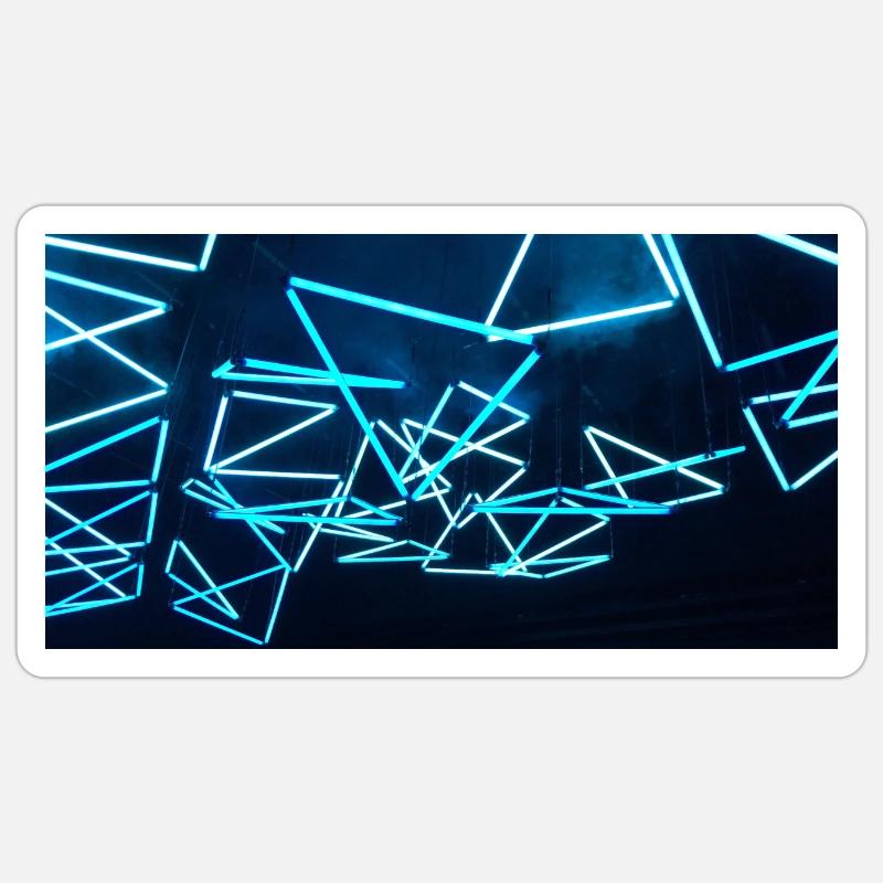 Triangle luminale bleu 2 BST - Sticker taille S (10 x 10 cm) - blanc mat
