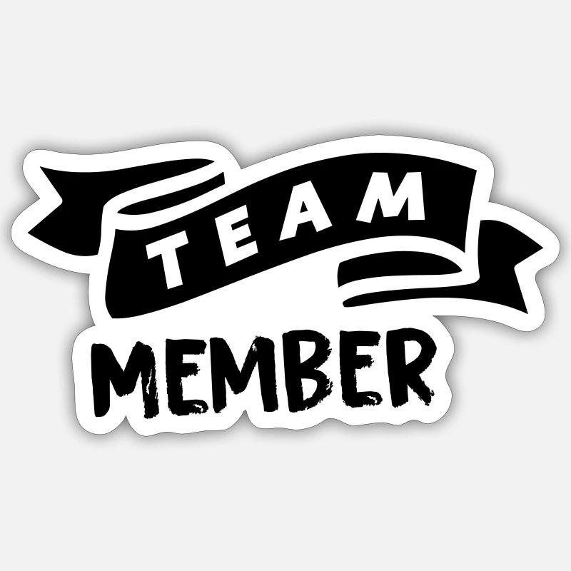 Team Member - Sticker size S (10 x 10 cm) - white matte