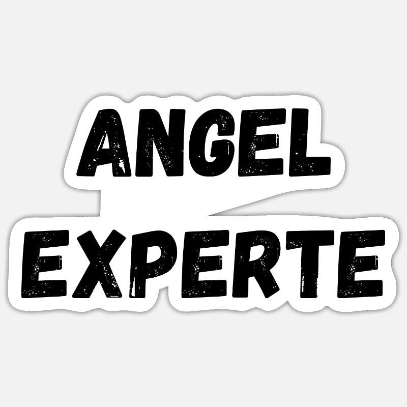 Angel Experte Design - Sticker Größe S (10 x 10 cm) - Mattweiß