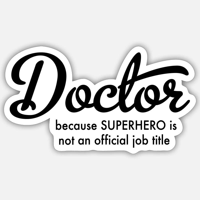 Arzt - Sticker Größe S (10 x 10 cm) - Mattweiß