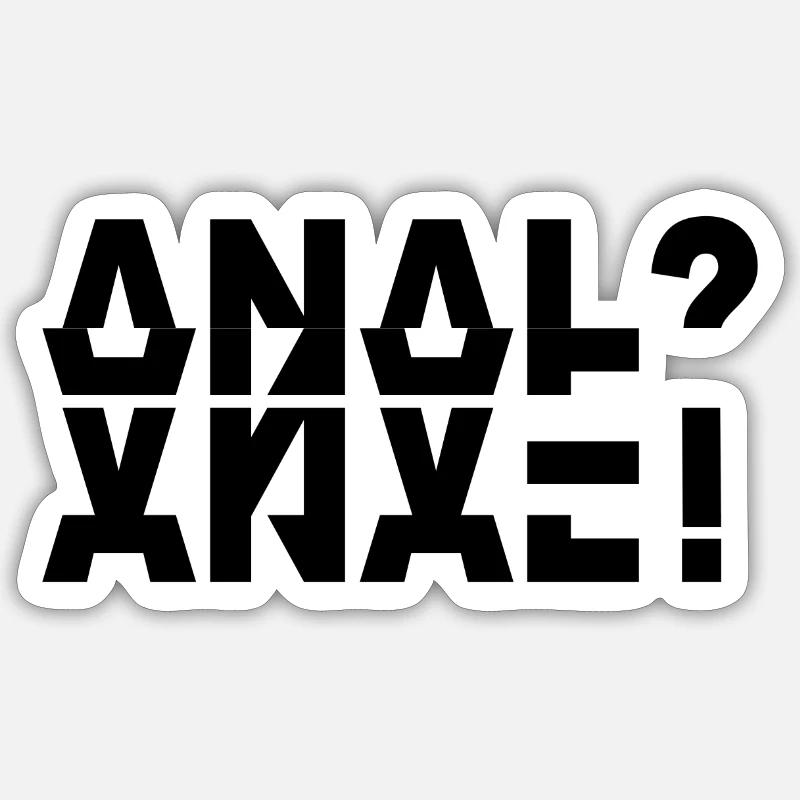 ANALmessage masqué - Sticker taille S (10 x 10 cm) - blanc mat