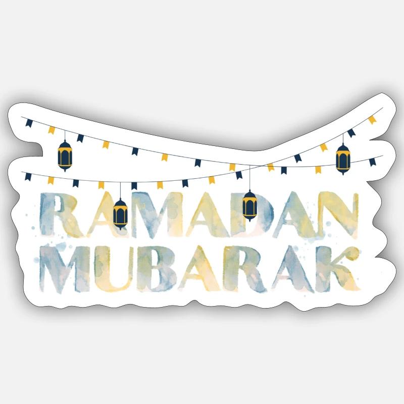Ramadan Mubarak Fasting Islam - Sticker size S (10 x 10 cm) - white matte