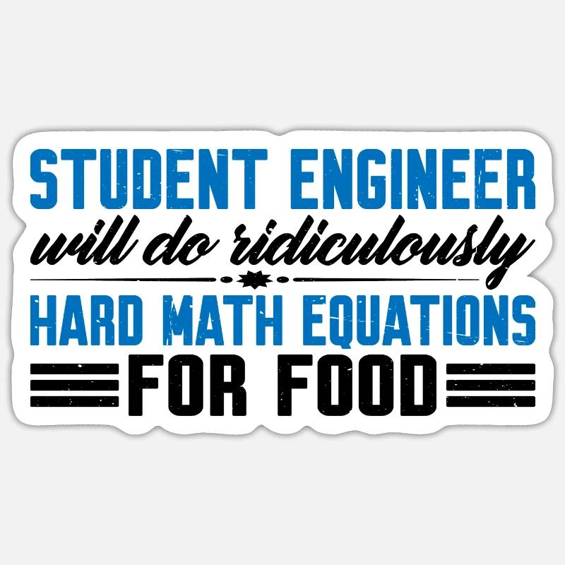 Fera des équations mathématiques ridiculement difficiles pour la nourriture4 Sticker taille S (10 x 10 cm)