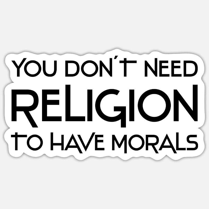 Atheism - Sticker size S (10 x 10 cm) - white matte