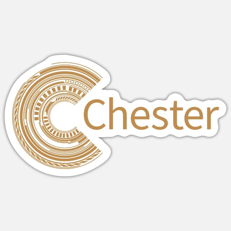 Pour Chester - Sticker taille S (10 x 10 cm) - blanc mat